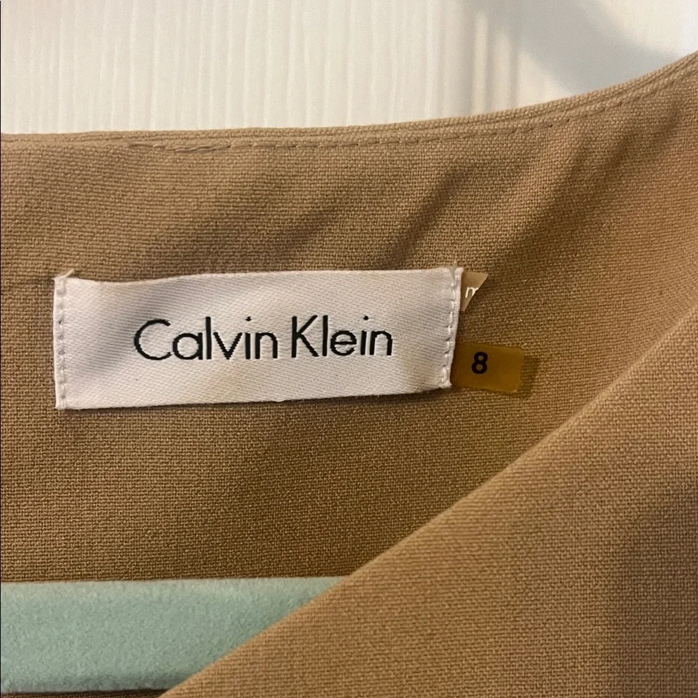 Calvin Klein One Shoulder Tan Dress - Picture 2 of 3
